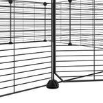 Petshop - Accesorii petshop - Culcusuri si custi - Custi interior si exterior - Cusca animale de companie cu usa 12 panouri negru 35x35 cm otel - Infinity.ro