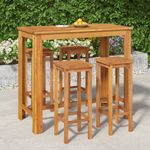 Casa si Gradina - Gradina si terasa - Mobilier exterior - Seturi mobila gradina - Set bar de gradina, 5 piese, lemn masiv de acacia - Infinity.ro