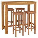 Casa si Gradina - Gradina si terasa - Mobilier exterior - Seturi mobila gradina - Set bar de gradina, 5 piese, lemn masiv de acacia - Infinity.ro