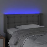 Casa si Gradina - Mobilier - Paturi si accesorii - Accesorii paturi - Tablie de pat cu LED, gri, 103x16x78/88 cm, piele ecologica - Infinity.ro