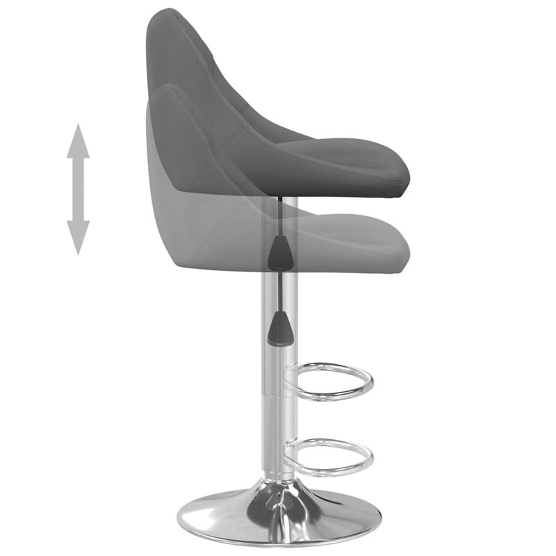 Casa si Gradina/Mobilier/Scaune si fotolii/Scaune - Scaun de bar, gri inchis, catifea - Infinity.ro