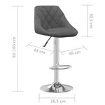 Casa si Gradina/Mobilier/Scaune si fotolii/Scaune - Scaun de bar, gri inchis, catifea - Infinity.ro