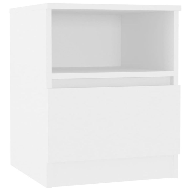 Casa si Gradina - Mobilier - Comode si corpuri - Noptiere - Noptiera, 2 buc., alb, 40x40x50 cm, PAL - Infinity.ro