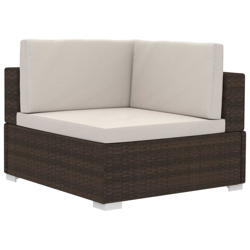 Casa si Gradina - Gradina si terasa - Mobilier exterior - Seturi mobila gradina - Set mobilier de gradina cu perne, 3 piese, maro, poliratan - Infinity.ro