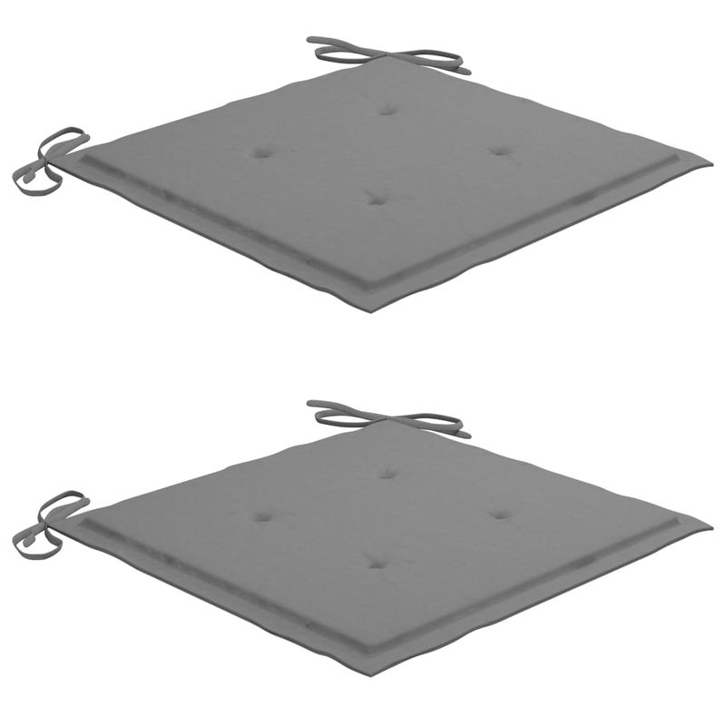 Casa si Gradina - Gradina si terasa - Mobilier exterior - Scaune si sezlonguri gradina - Scaune de gradina pliabile cu perne, 2 buc., bambus, gri - Infinity.ro