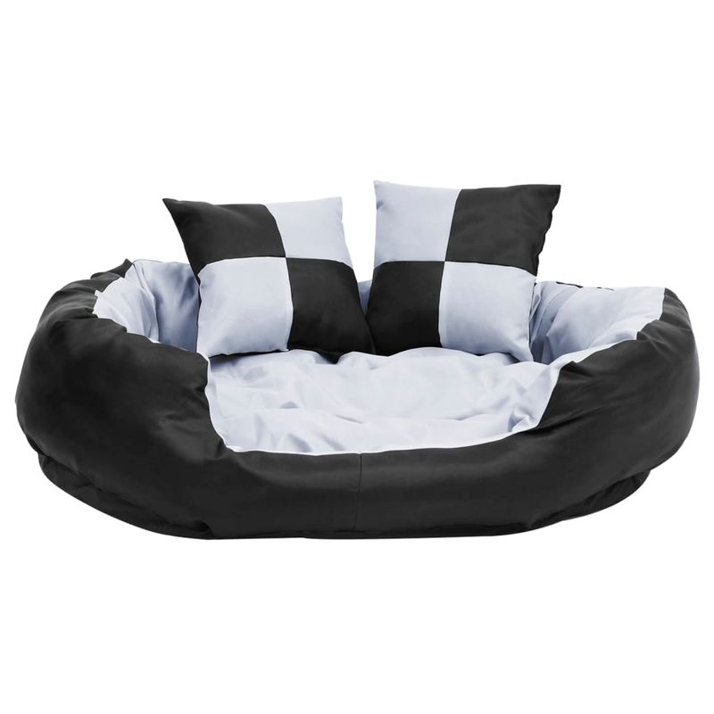Petshop - Accesorii petshop - Culcusuri si custi - Culcusuri si saltele - Perna reversibila si lavabila caini, gri si negru, 85x70x20 cm - Infinity.ro