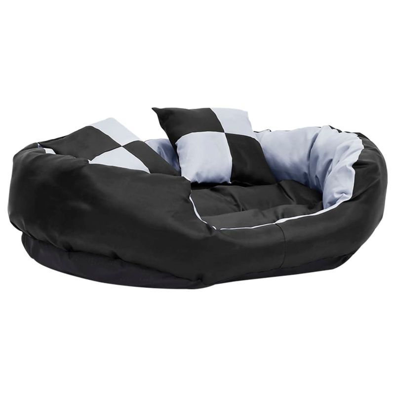 Petshop - Accesorii petshop - Culcusuri si custi - Culcusuri si saltele - Perna reversibila si lavabila caini, gri si negru, 85x70x20 cm - Infinity.ro