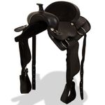 Sport si Outdoor - Accesorii si echipamente sportive - Echitatie - Sa Western, capastru & pieptar, piele naturala, 16", negru - Infinity.ro