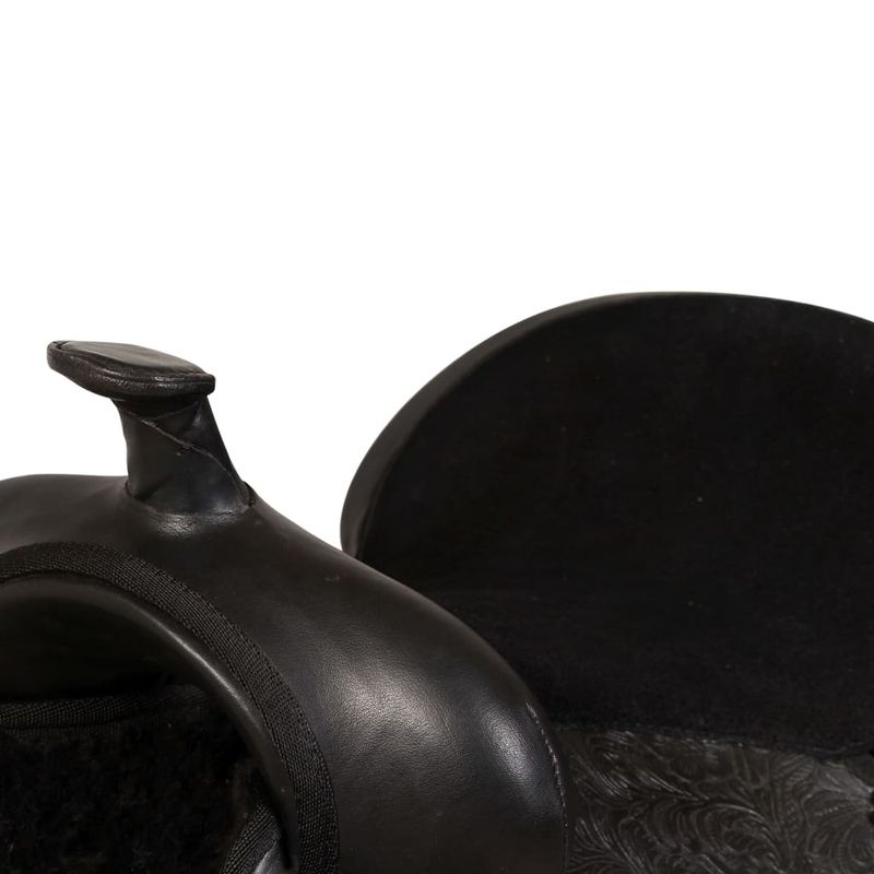 Sport si Outdoor - Accesorii si echipamente sportive - Echitatie - Sa Western, capastru & pieptar, piele naturala, 16", negru - Infinity.ro