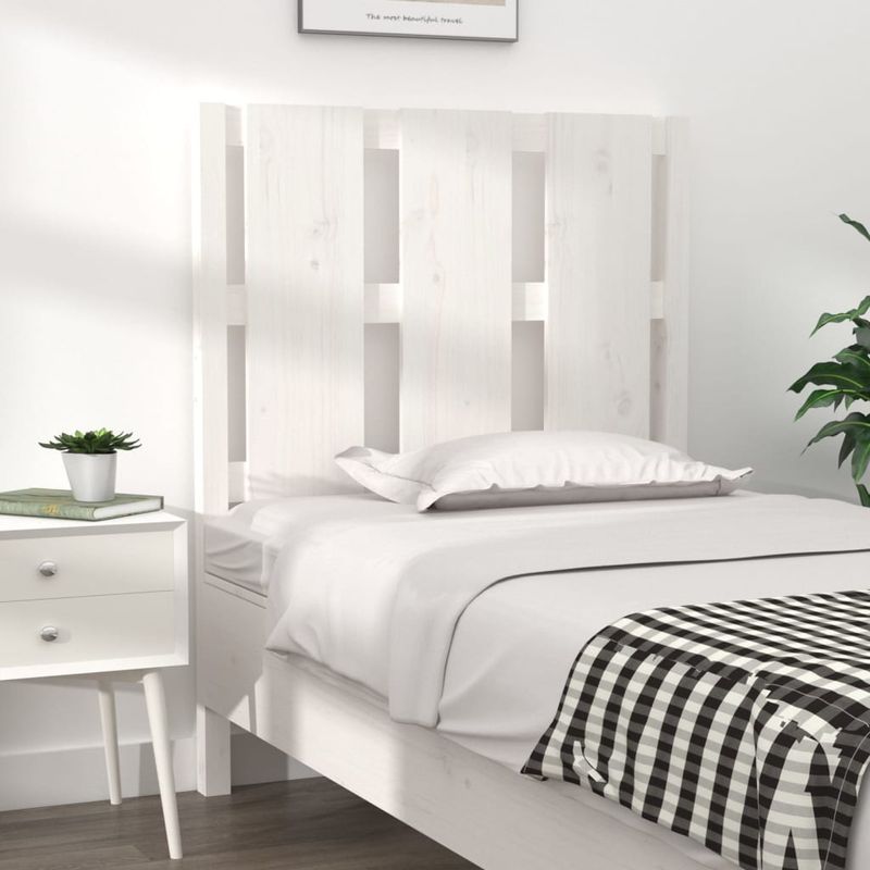 Casa si Gradina - Mobilier - Paturi si accesorii - Accesorii paturi - Tablie de pat tapitata Gri deschis 80 cm Lemn de pin masiv - Infinity.ro