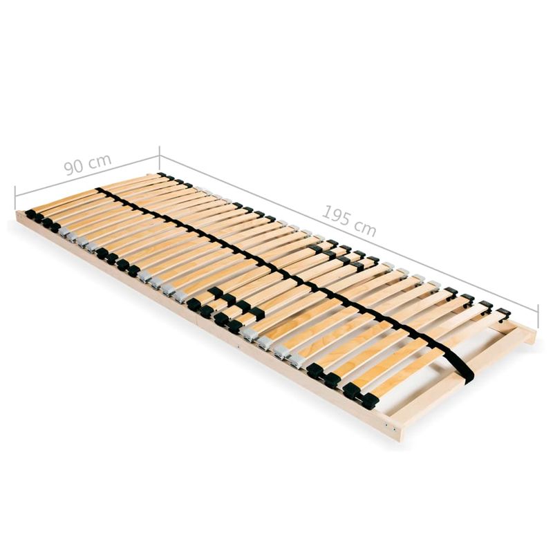 Casa si Gradina - Mobilier - Paturi si accesorii - Paturi - Baza de pat cu sipci, 28 sipci, 7 zone, 90x200 cm - Infinity.ro