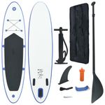 Sport si Outdoor - Sporturi acvatice - Sporturi pe placa - Stand up paddle - Set placa SUP, albastru si alb - Infinity.ro