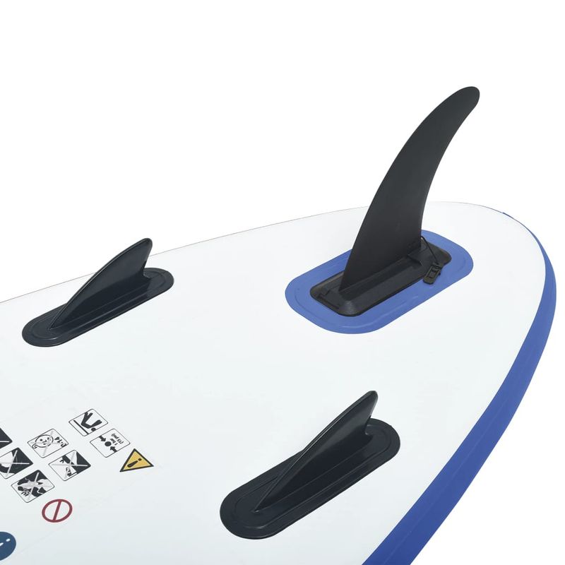 Sport si Outdoor - Sporturi acvatice - Sporturi pe placa - Stand up paddle - Set placa SUP, albastru si alb - Infinity.ro