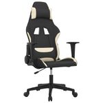 Casa si Gradina - Mobilier - Scaune si fotolii - Scaune - Scaun de gaming cu masaj, negru si crem, material textil - Infinity.ro