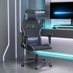 Casa si Gradina - Mobilier - Scaune si fotolii - Scaune - Scaun de gaming cu masaj, negru si albastru, material textil - Infinity.ro
