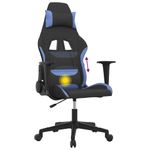 Casa si Gradina - Mobilier - Scaune si fotolii - Scaune - Scaun de gaming cu masaj, negru si albastru, material textil - Infinity.ro