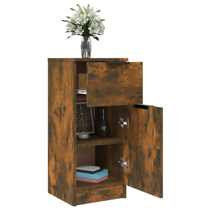 Casa si Gradina - Mobilier - Comode si corpuri - Comode - Servanta, stejar fumuriu, 30x30x70 cm, lemn prelucrat - Infinity.ro
