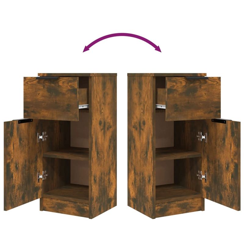 Casa si Gradina - Mobilier - Comode si corpuri - Comode - Servanta, stejar fumuriu, 30x30x70 cm, lemn prelucrat - Infinity.ro