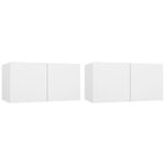 Casa si Gradina - Mobilier - Seturi de mobilier - Seturi living - Set dulap TV, 4 piese, alb, lemn prelucrat - Infinity.ro