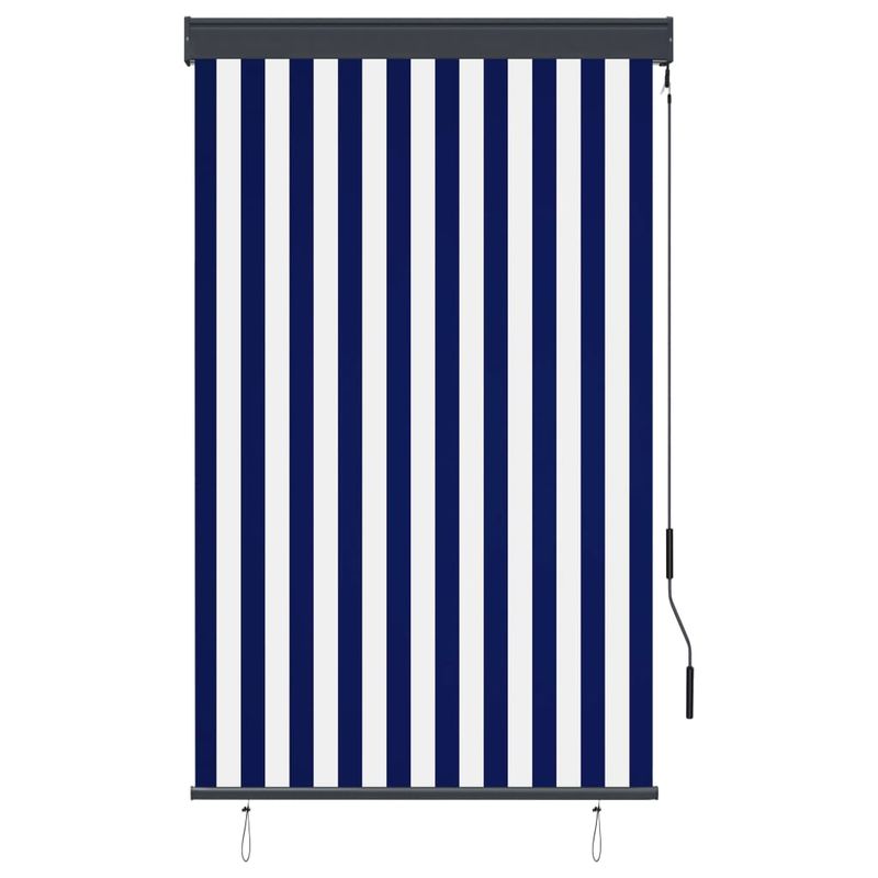 Casa si Gradina - Textile si covoare - Rulouri si jaluzele - Jaluzea tip rulou de exterior, albastru si alb, 100 x 250 cm - Infinity.ro