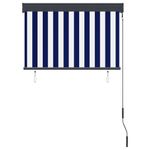 Casa si Gradina - Textile si covoare - Rulouri si jaluzele - Jaluzea tip rulou de exterior, albastru si alb, 100 x 250 cm - Infinity.ro