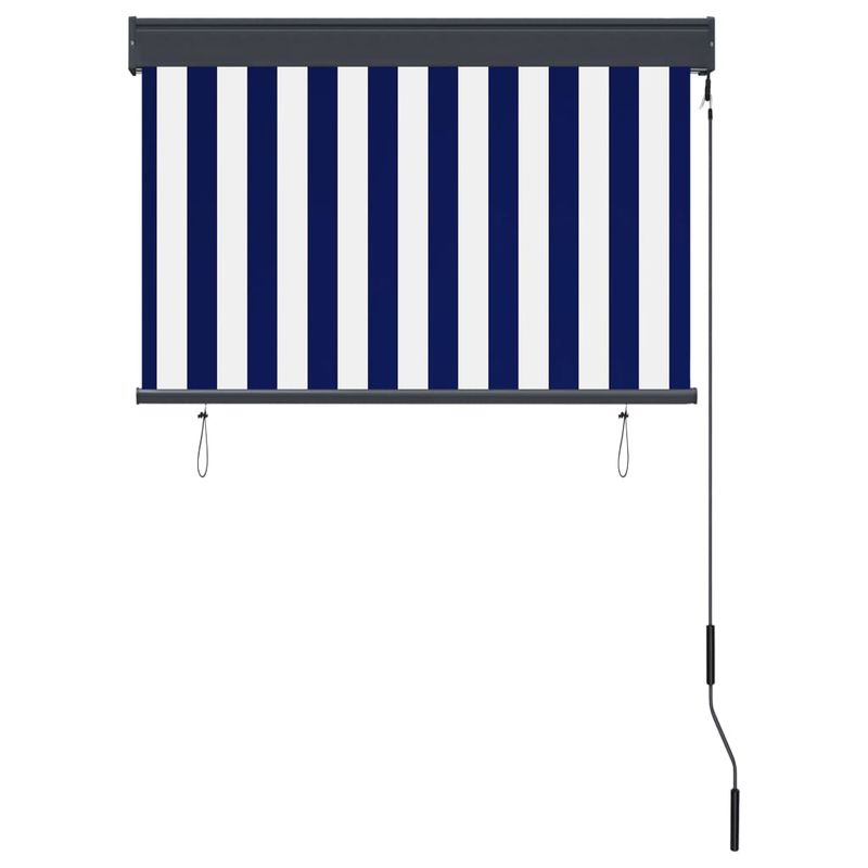 Casa si Gradina - Textile si covoare - Rulouri si jaluzele - Jaluzea tip rulou de exterior, albastru si alb, 100 x 250 cm - Infinity.ro