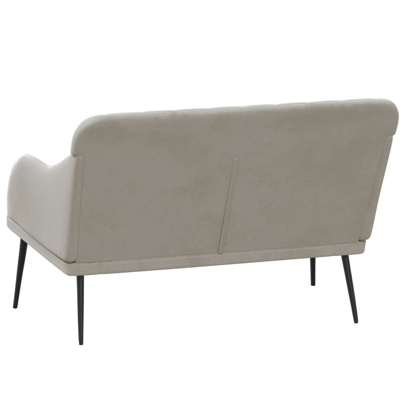 Casa si Gradina - Mobilier - Canapele si coltare - Banchete - Banca, gri deschis, 110x76x80 cm, catifea - Infinity.ro