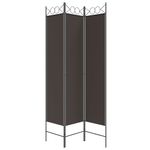 Casa si Gradina - Decoratiuni - Pereti despartitori si paravane - Paravan de camera cu 3 panouri, maro, 120x200 cm, textil - Infinity.ro