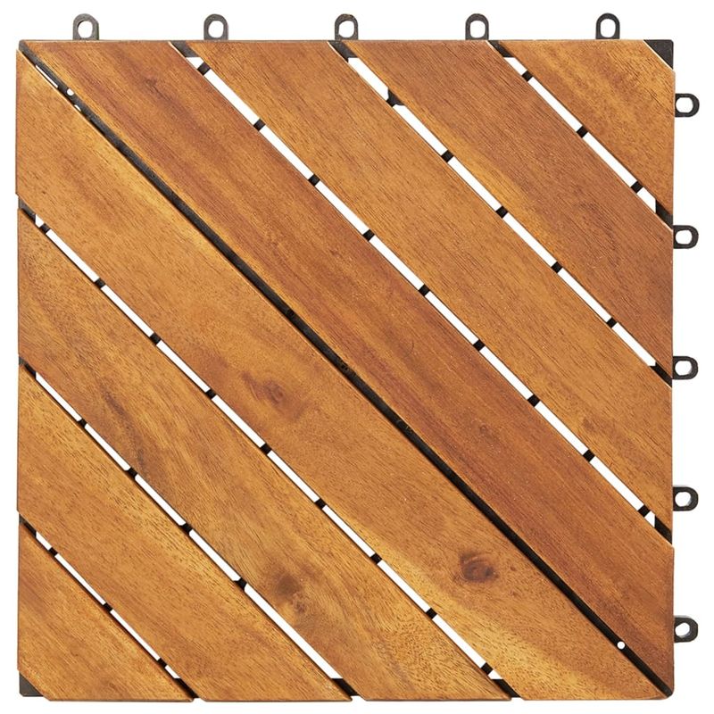 Casa si Gradina - Constructii - Parchet si pardoseli interioare - Parchet si pardoseli - Set de , 10 buc., 30x30 cm, lemn masiv de acacia - Infinity.ro