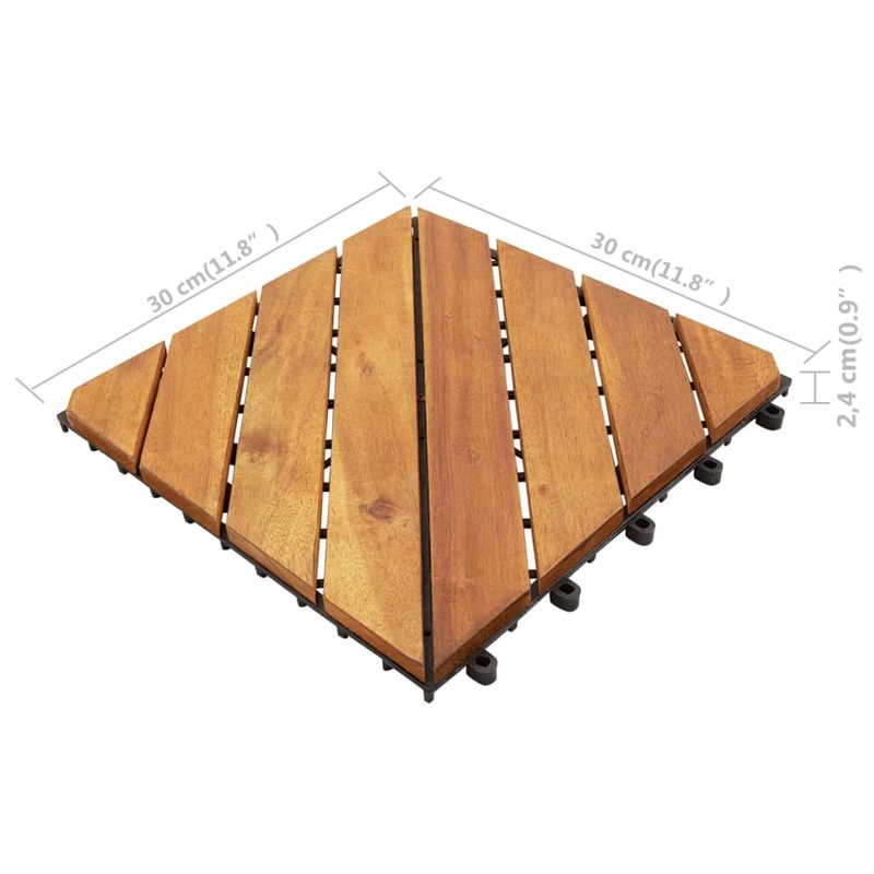 Casa si Gradina - Constructii - Parchet si pardoseli interioare - Parchet si pardoseli - Set de , 10 buc., 30x30 cm, lemn masiv de acacia - Infinity.ro