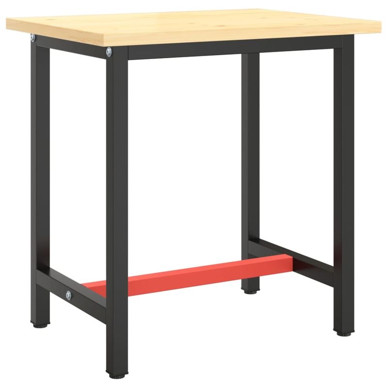 Casa si Gradina - Mobilier - Feronerie si accesorii mobila - Cadru metalic banc de lucru, negru mat/rosu mat, 70x50x79 cm, metal - Infinity.ro
