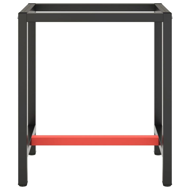 Casa si Gradina - Mobilier - Feronerie si accesorii mobila - Cadru metalic banc de lucru, negru mat/rosu mat, 70x50x79 cm, metal - Infinity.ro