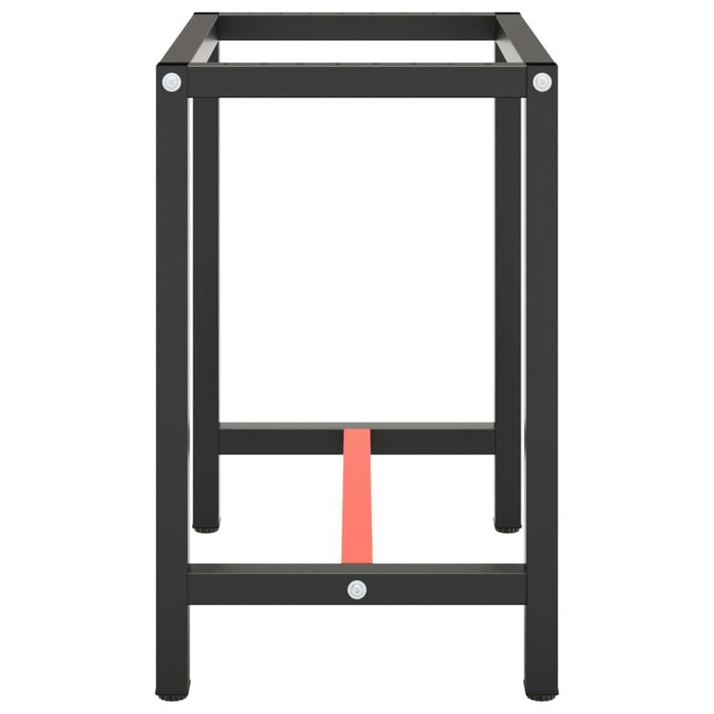 Casa si Gradina - Mobilier - Feronerie si accesorii mobila - Cadru metalic banc de lucru, negru mat/rosu mat, 70x50x79 cm, metal - Infinity.ro