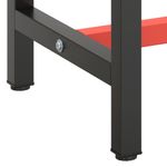 Casa si Gradina - Mobilier - Feronerie si accesorii mobila - Cadru metalic banc de lucru, negru mat/rosu mat, 70x50x79 cm, metal - Infinity.ro
