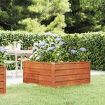 Casa si Gradina - Gradinarit si plante - Plante si ghivece - Ghivece si suporturi - Strat inaltat de gradina, ruginiu, 100x100x45 cm, otel corten - Infinity.ro