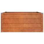 Casa si Gradina - Gradinarit si plante - Plante si ghivece - Ghivece si suporturi - Strat inaltat de gradina, ruginiu, 100x100x45 cm, otel corten - Infinity.ro