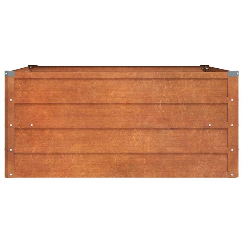 Casa si Gradina - Gradinarit si plante - Plante si ghivece - Ghivece si suporturi - Strat inaltat de gradina, ruginiu, 100x100x45 cm, otel corten - Infinity.ro