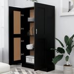 Casa si Gradina - Mobilier - Biblioteci si rafturi - Biblioteci - Biblioteca, negru, 82,5 x 30,5 x 150 cm, PAL - Infinity.ro