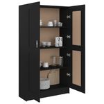 Casa si Gradina - Mobilier - Biblioteci si rafturi - Biblioteci - Biblioteca, negru, 82,5 x 30,5 x 150 cm, PAL - Infinity.ro