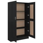 Casa si Gradina - Mobilier - Biblioteci si rafturi - Biblioteci - Biblioteca, negru, 82,5 x 30,5 x 150 cm, PAL - Infinity.ro