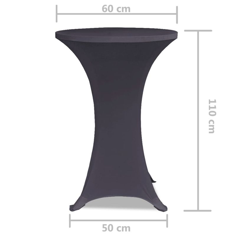 Casa si Gradina - Textile si covoare - Huse pentru mobilier - Husa elastica pentru masa, 2 buc., antracit, 60 cm - Infinity.ro