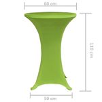 Casa si Gradina - Textile si covoare - Huse pentru mobilier - Husa elastica pentru masa, 2 buc., verde, 60 cm - Infinity.ro