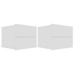 Casa si Gradina - Mobilier - Comode si corpuri - Noptiere - Noptiera, 2 buc., alb, 40 x 30 x 30 cm, PAL - Infinity.ro