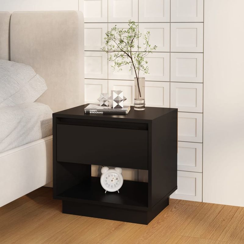 Casa si Gradina - Mobilier - Comode si corpuri - Noptiere - Noptiera, negru, 45x34x44 cm, PAL - Infinity.ro