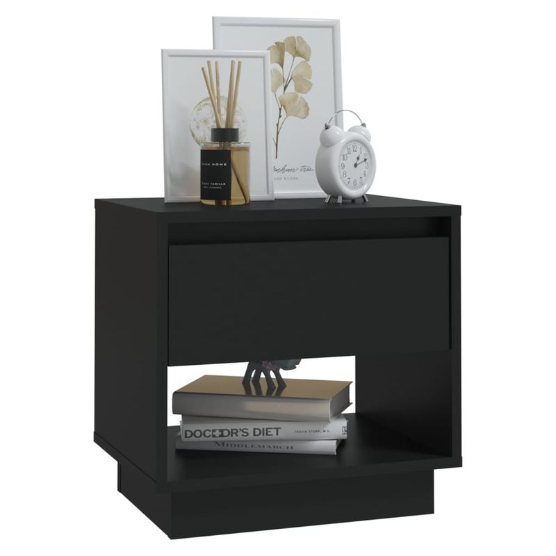 Casa si Gradina - Mobilier - Comode si corpuri - Noptiere - Noptiera, negru, 45x34x44 cm, PAL - Infinity.ro