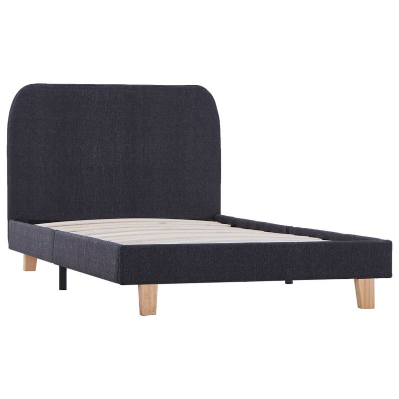 Casa si Gradina - Mobilier - Paturi si accesorii - Paturi - Cadru de pat, gri inchis, 90 x 200 cm, material textil - Infinity.ro