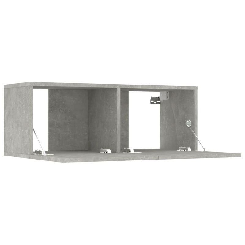 Casa si Gradina - Mobilier - Comode si corpuri - Comode - Comode TV, 4 buc., gri beton, 80x30x30 cm, lemn prelucrat - Infinity.ro