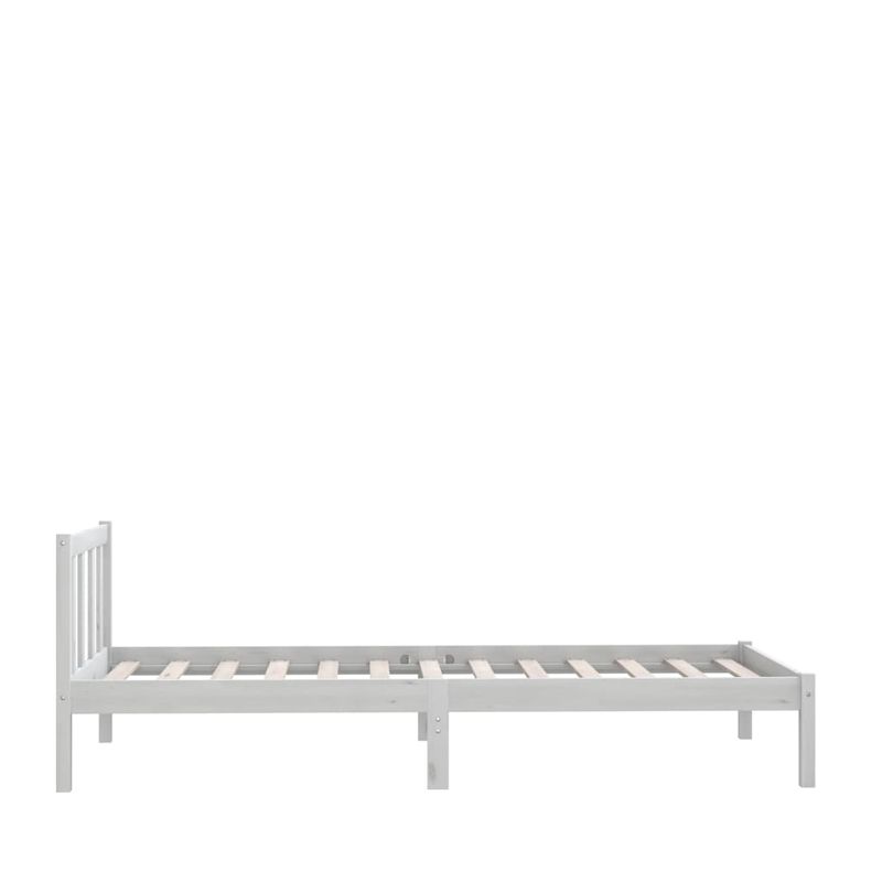 Casa si Gradina - Mobilier - Paturi si accesorii - Paturi - Cadru de pat mic single, alb, 90x190 cm, lemn masiv de pin - Infinity.ro