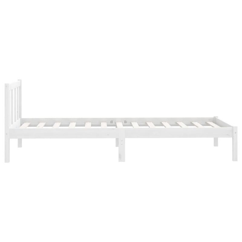 Casa si Gradina - Mobilier - Paturi si accesorii - Paturi - Cadru de pat mic single, alb, 90x190 cm, lemn masiv de pin - Infinity.ro