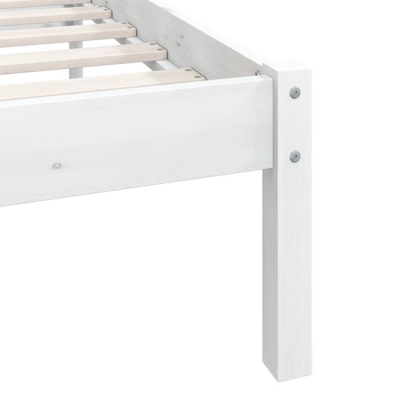 Casa si Gradina - Mobilier - Paturi si accesorii - Paturi - Cadru de pat mic single, alb, 90x190 cm, lemn masiv de pin - Infinity.ro
